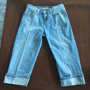 Women's Levi’s 515 Blue Jean Cuffed Crops Capris